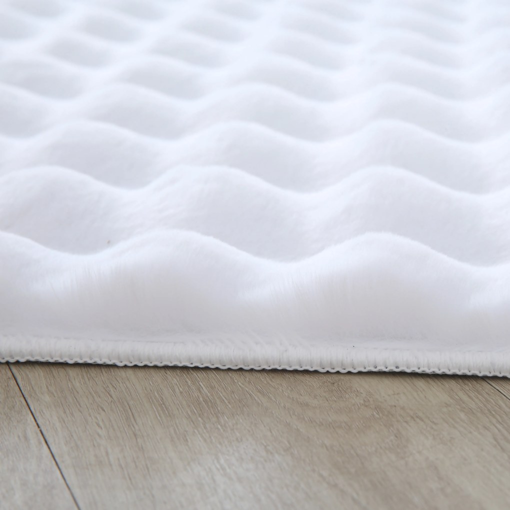 Ayyildiz, Kusový koberec Ambiance 5110 White, 80x150, biela, obývacia izba