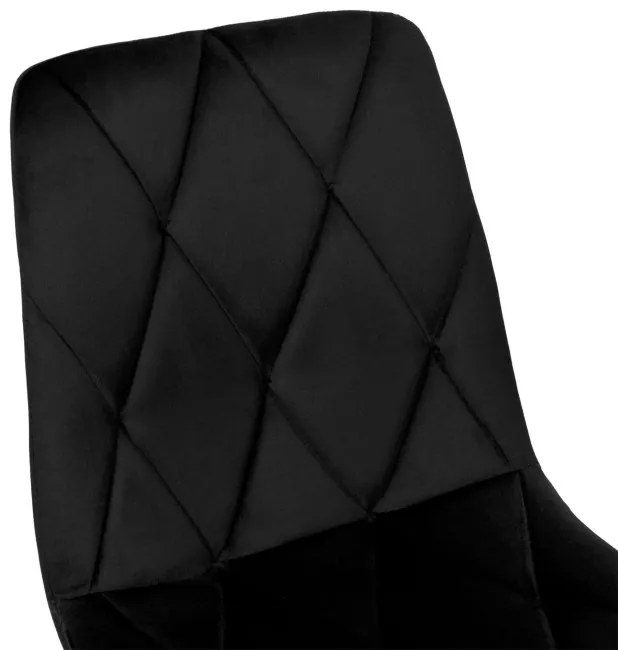 Jedálenská stolička MADISON zamatová, čierna