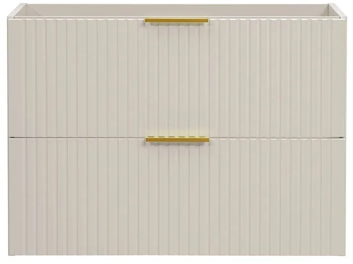 Kúpeľňová zostava Adele Cashmere Sky so skrinkami a zápustným umývadlom 80 cm kašmírová