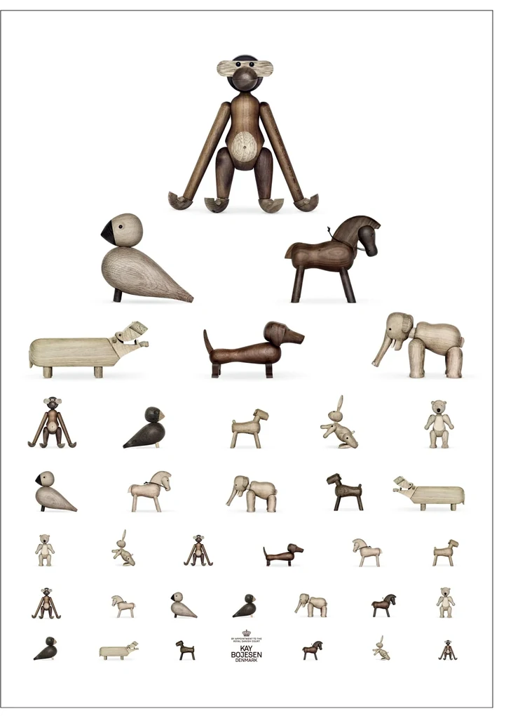 Kay Bojesen Denmark Plagát Eye Chart 30x40 cm