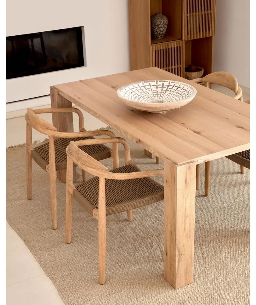 Jedálenský stôl v dekore duba 100x200 cm Deyanira – Kave Home