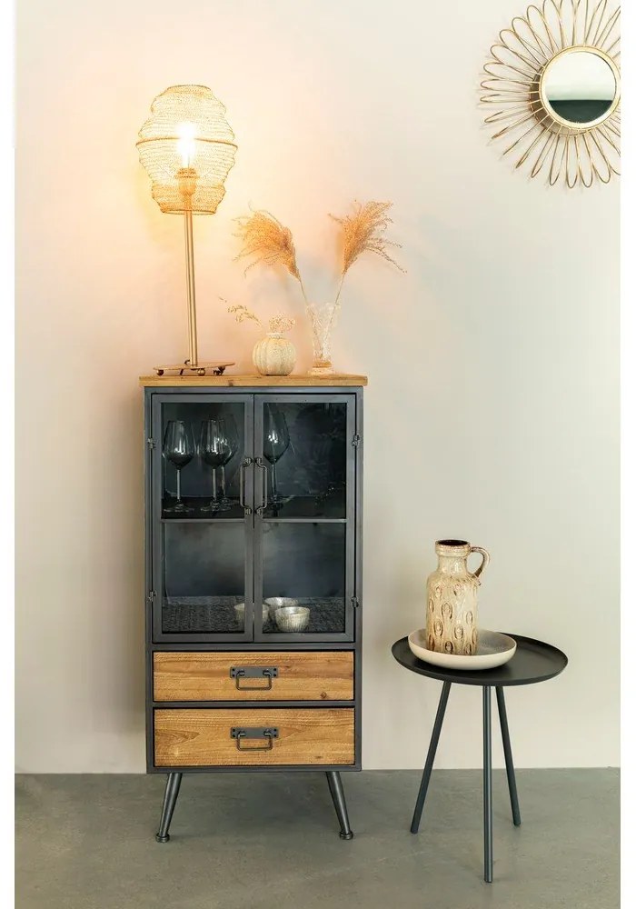 Stolová lampa v zlatej farbe White Label Lena