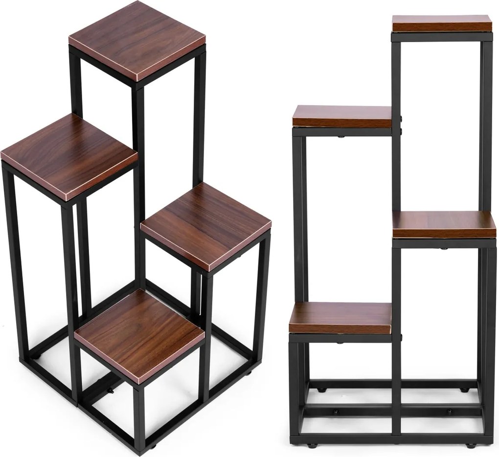 Stojan na kvety GEORGE tmavý orech