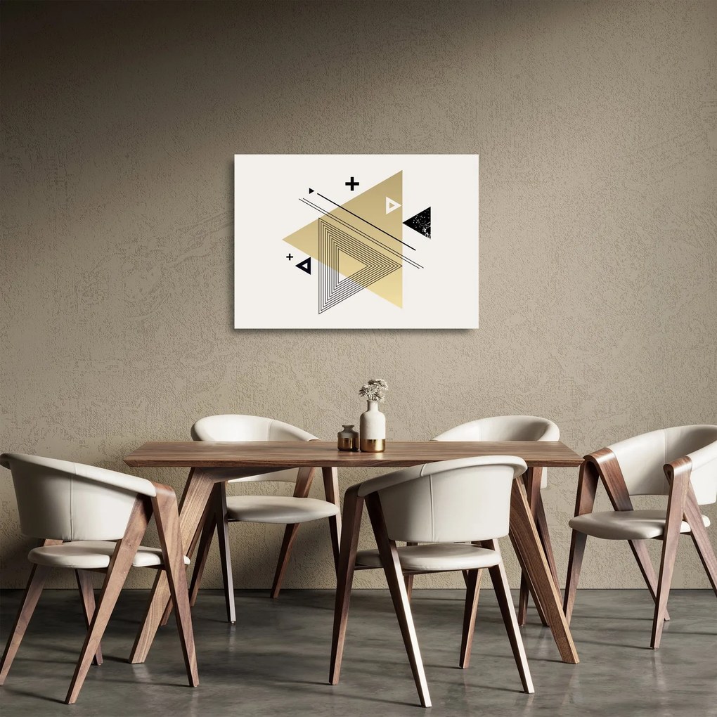 Sklenený obraz - Geometrické tvary N⁰4 (70x50 cm)