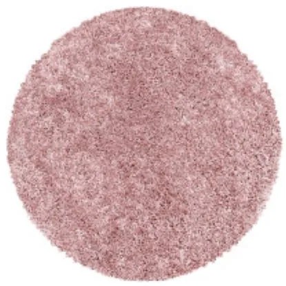 Ayyildiz, Kusový koberec Sydney Shaggy 3000 rose kruh, 80x80 (priemer) kruh, ružová, obývacia izba