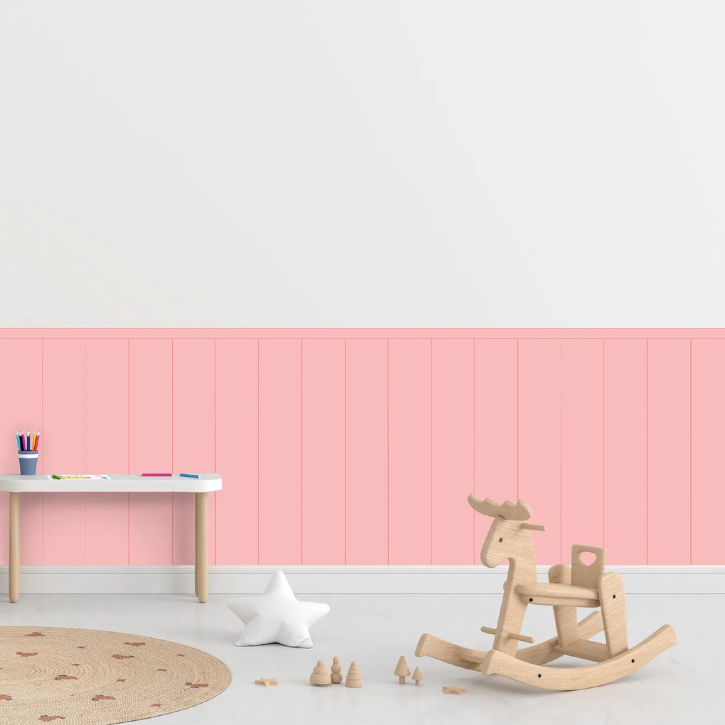 60x100cm Obdĺžnik - Ružová farba - textilná nálepka na stenu Farba: Bledá, Veľkosť: 80 cm