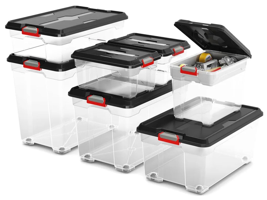 KIS Moover Box XXL čierny s kolieskami, 80l