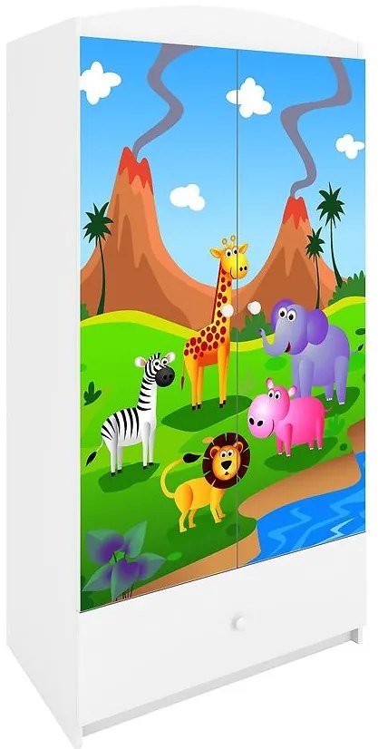 Skriňa Babydreams Biely – Safari