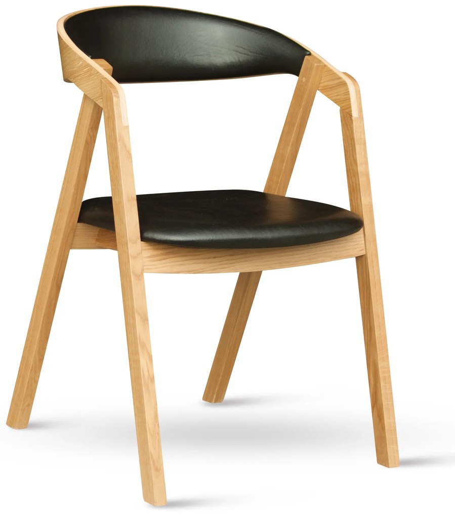 Stima stolička GURU dub s čalouněním Vyberte látku ->: Biela koženka