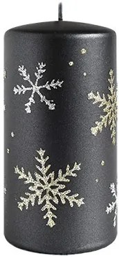Vánoční svíčka FROST 17,5 cm černá