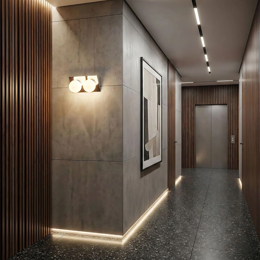 Toolight Toolight, nástenné svietidlo 2xE27 APP1228-2W, chrómová, OSW-40117