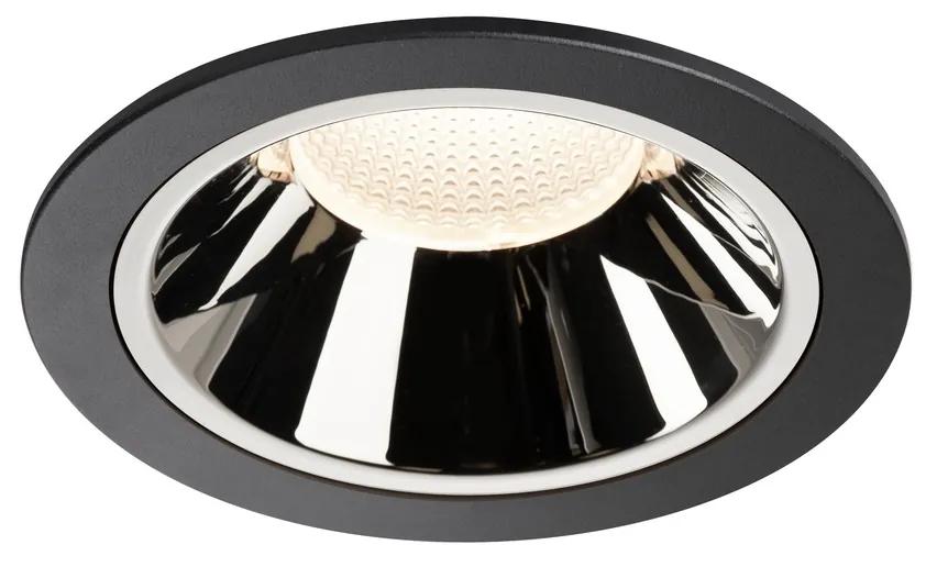 Stropné svietidlo SLV NUMINOS® DL XL vnitřní LED zápustné stropné svietidlo čierna/chrom 4000 K 40° 1004038