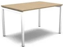 Rovný kancelársky stôl MOON U, 120 x 80 x 74 cm, biely/biely