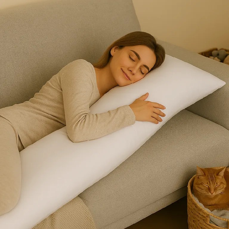 INTERMEDIC SK Obliečka na relaxačný vankúš "Náhradný manžel" Biela 50x150 cm