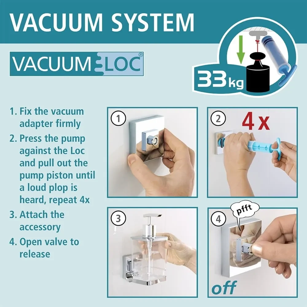 Miska na mydlo bez nutnosti vŕtania Wenko Vacuum-Loc, až 33g