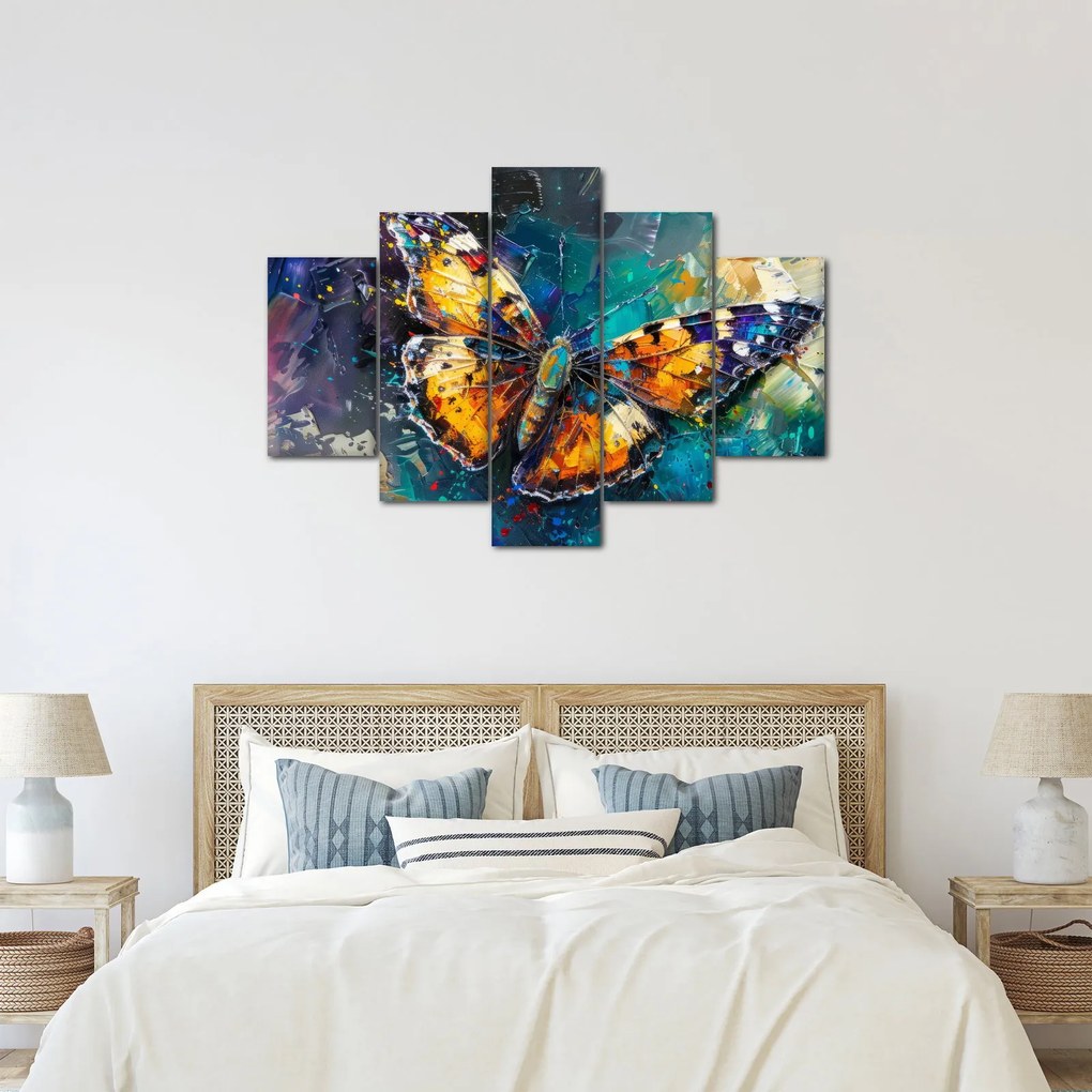 Obraz - Motýľ, olejomaľba (150x105 cm)