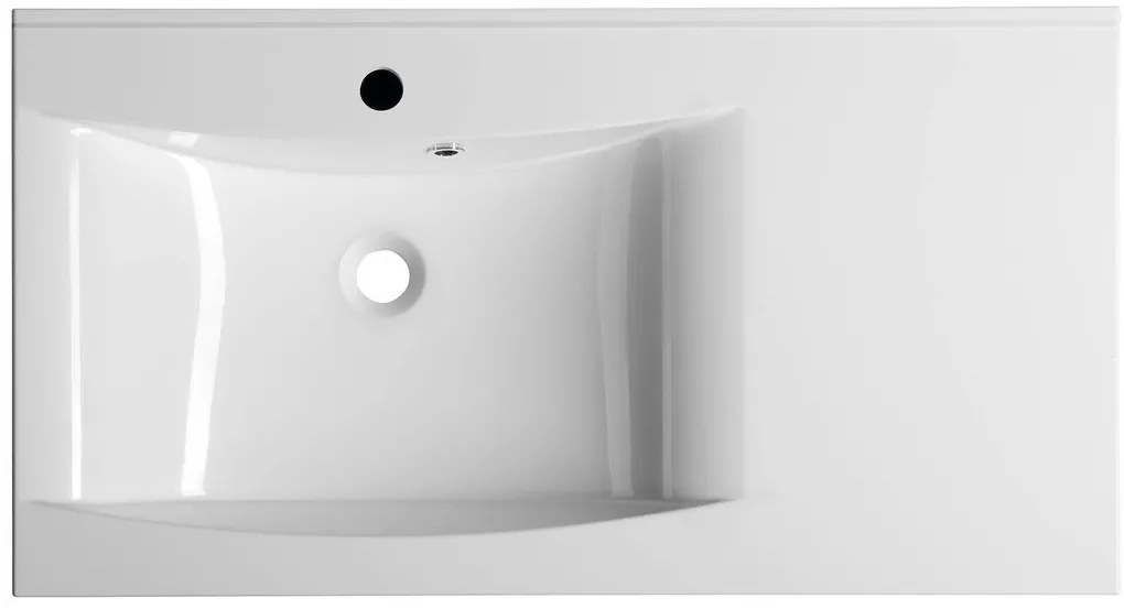 Sapho Sapho, LUCIOLA umývadlo 90x48cm, liaty mramor, biela, ľavé, 50093