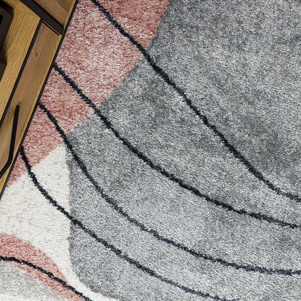 Kusový koberec Fusion 5868 white/dark pink, 200x290, ružová, kancelária, Dywany Łuszczów