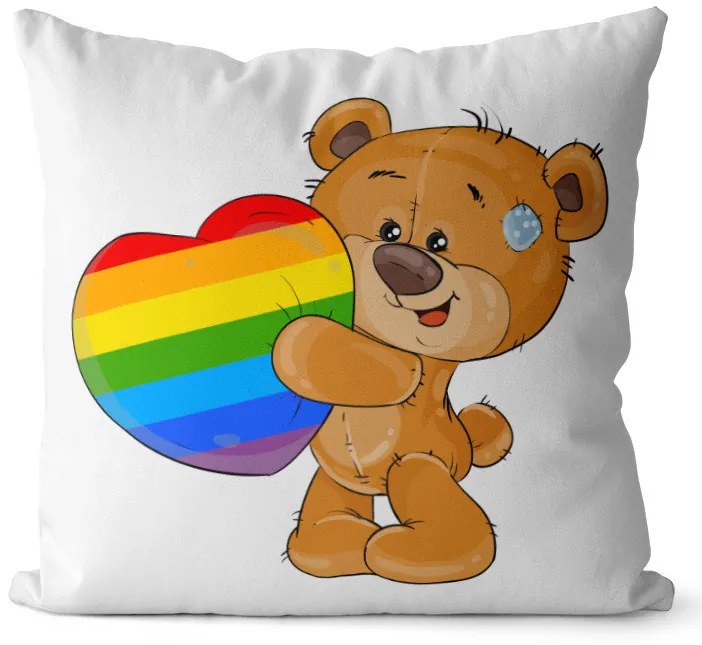 Vankúš LGBT Bear (Velikost: 55 x 55 cm)
