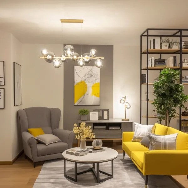 Brilagi - LED Luster na lanku MILLA 10xG9/3W/230V zlatá/dymová