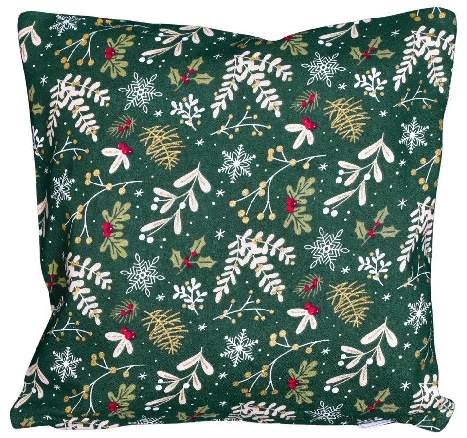 Forbyt Obliečka na vankúš Zelené Vianoce, 40 x 40 cm