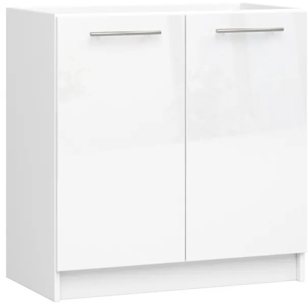 Spodná kuchynská skrinka pod drez OLIWIA S80 biela, lesk