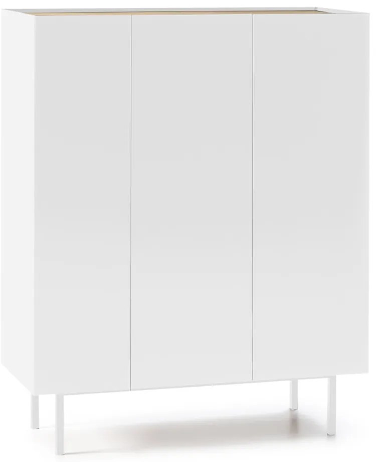 Biela vysoká komoda v dekore duba 95x120 cm Arista – Teulat