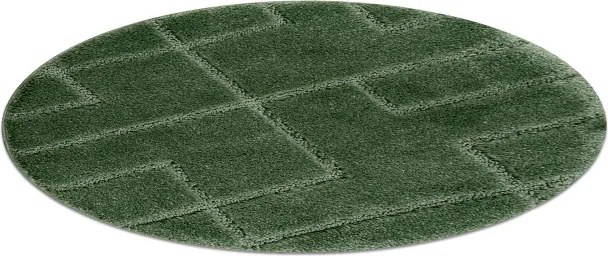 Kúpeľňový koberček SUPREME LINES línie, zelený kruh