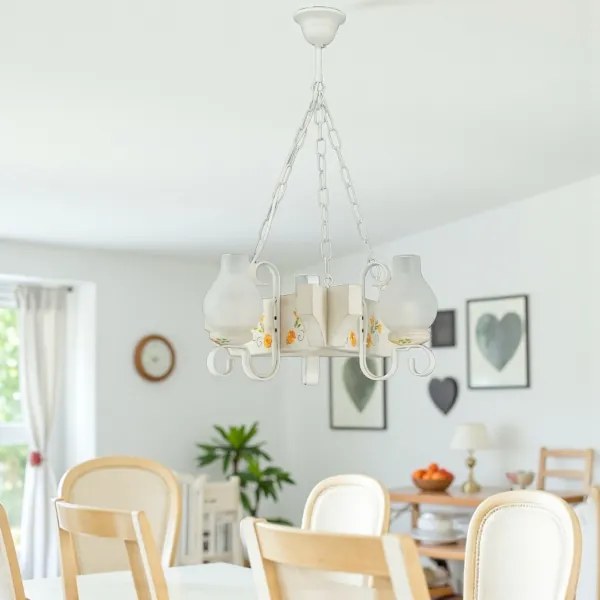 Brilagi - Luster na reťazi QUEEN 3xE14/40W/230V buk/krémová