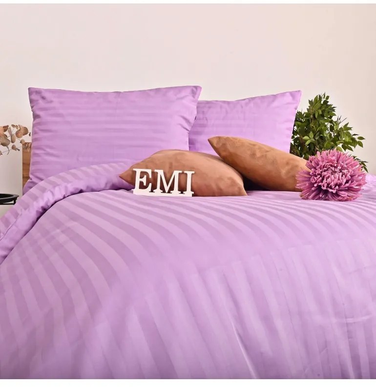 Obliečky damaškové fialové EMI, Vankúš 70x90