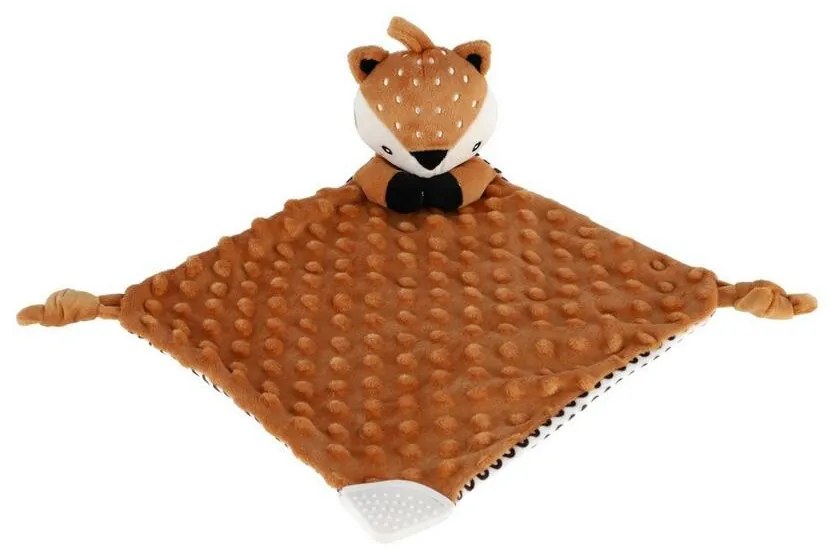 Usínačik babyted Srnček, hryzátko, hrkálka plyš 25 x 25cm, hnedá