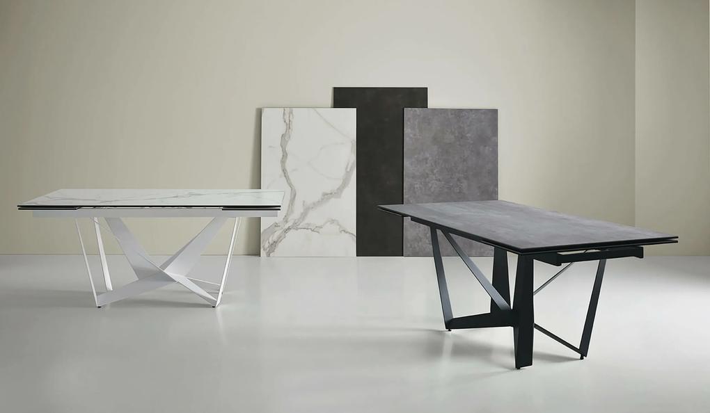 Rozkladací stôl aysha 180 (220/260) x 100 cm antracitový MUZZA