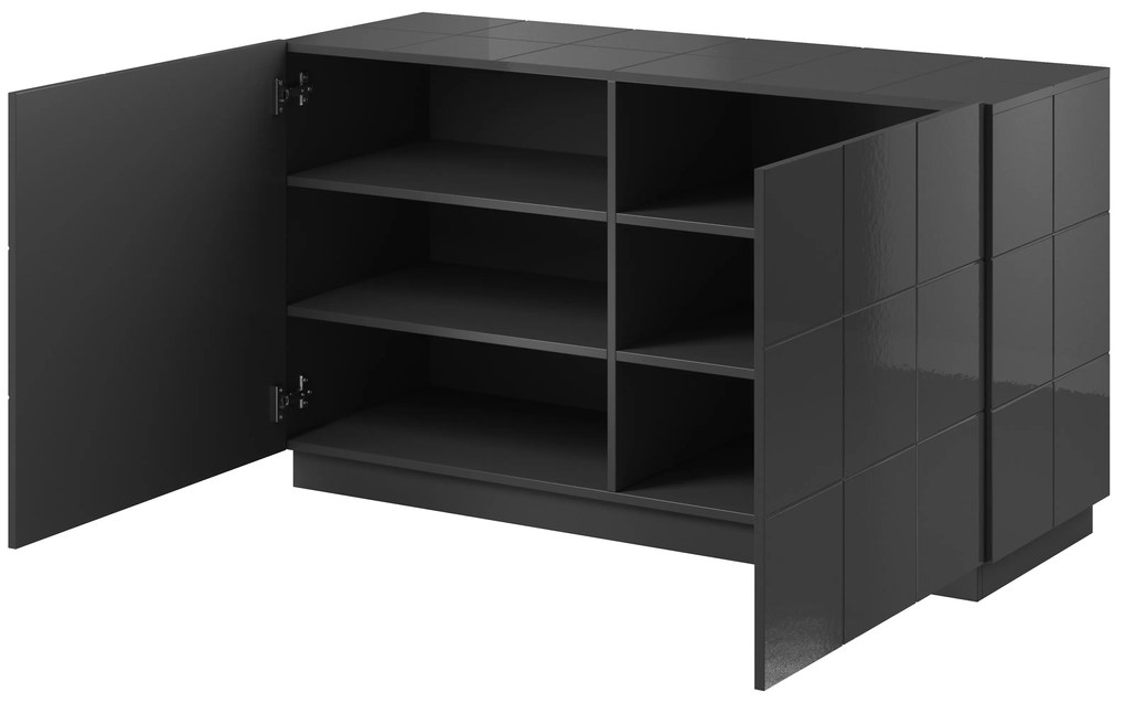 Cama Sivá komoda Reja 2D