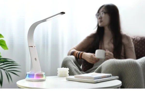 Immax 08974L - LED RGB Stmievateľná stolná lampa CORELLA LED/7W/12/230V biela