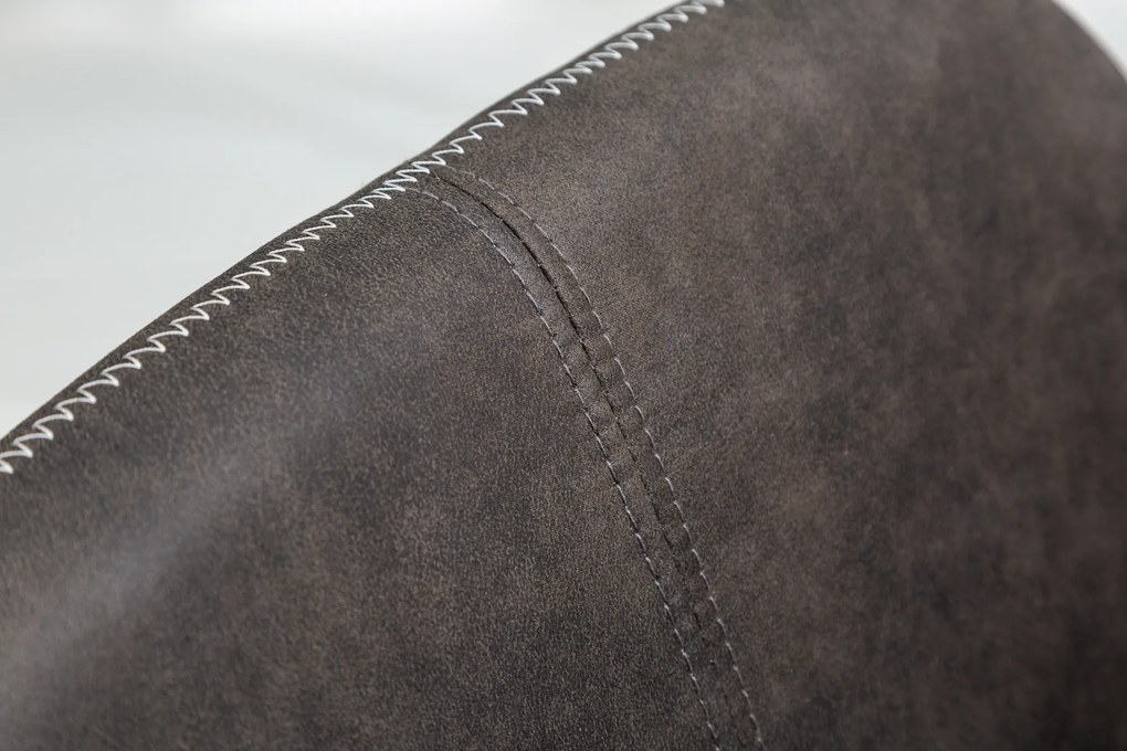 Stolička Mustang starožitná sivá lakťová opierka