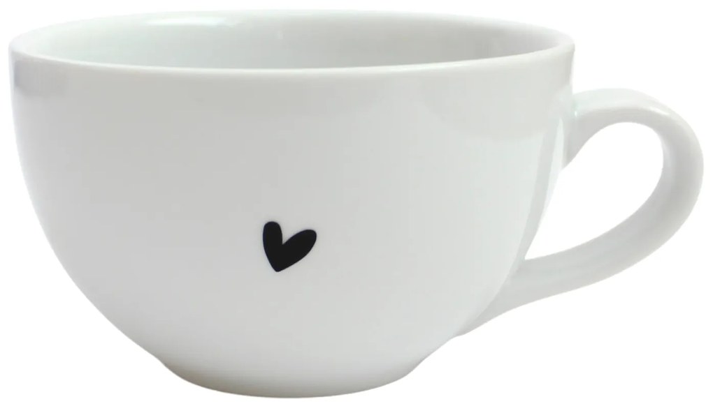 Bella Rose Porcelánový hrnček Čierne srdce 300 ml