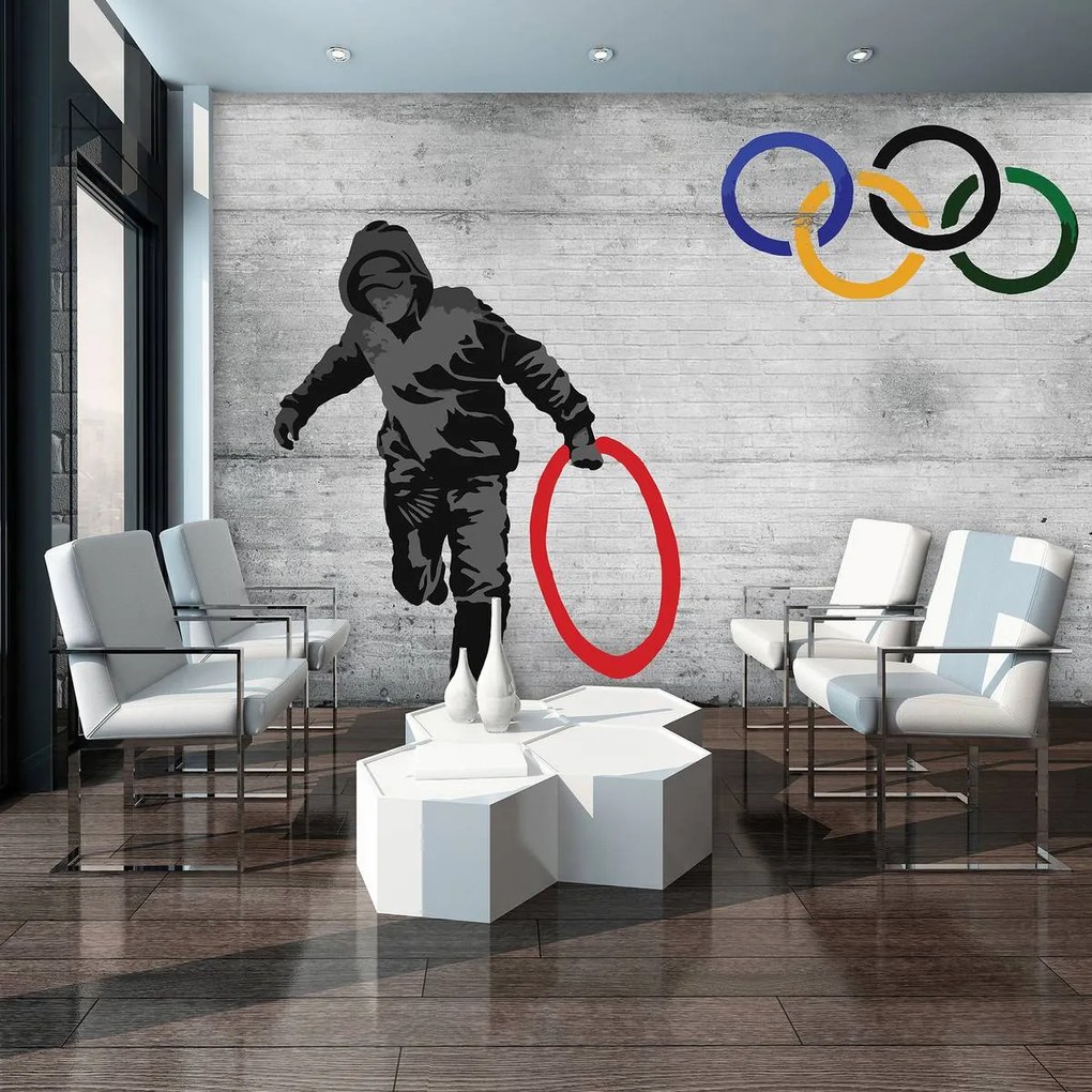 Fototapeta - Olympijské kruhy (254x184 cm)