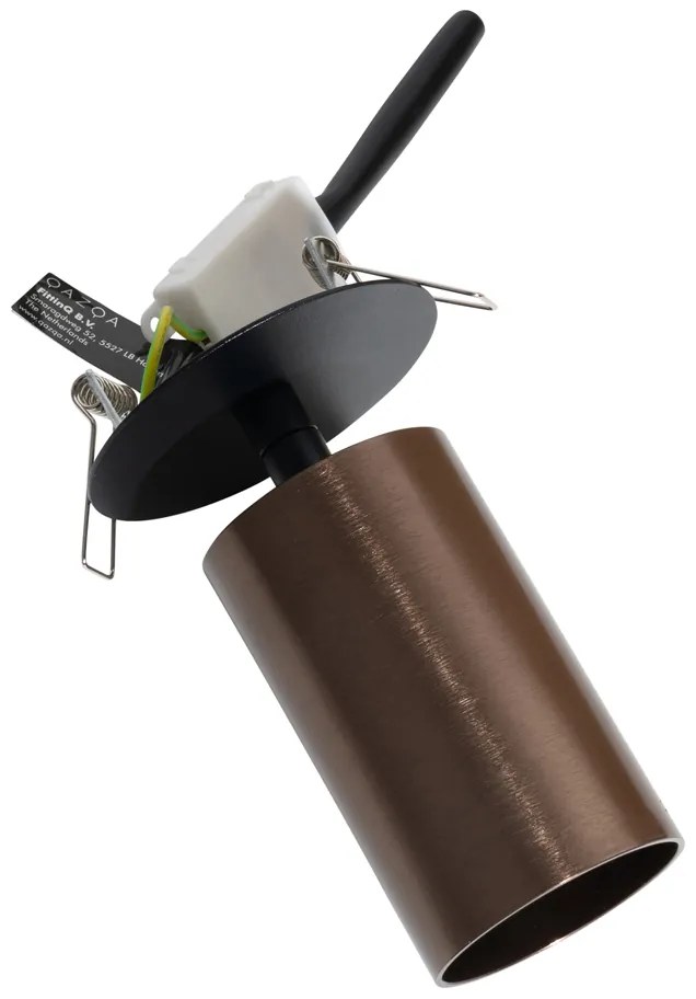 Moderné zabudované bodové svetlo tmavá bronz GU10 50 mm - Chels