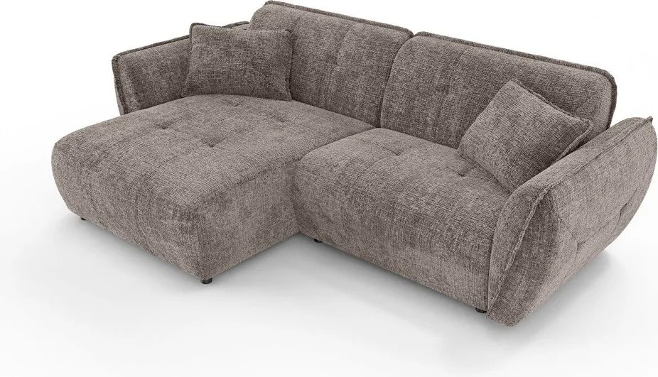 Taupe ženilková rohová pohovka (ľavý roh/s leňoškou) Nelia – Ropez