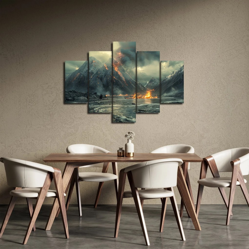 Obraz - Erupcia sopky (150x105 cm)