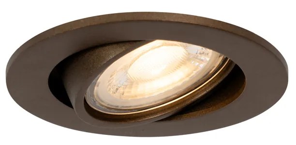 Inteligentné zapustené bodové svietidlo tmavý bronz naklápacie vrátane Wifi GU10 50mm - Cisco