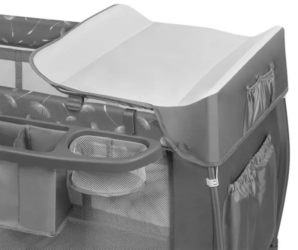 Lionelo - Cestovná postieľka SVEN PLUS sivá