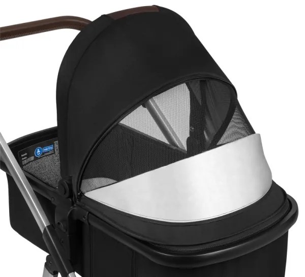 Lionelo - Kombinovaný kočík 3 v 1 AMBER Black Silver