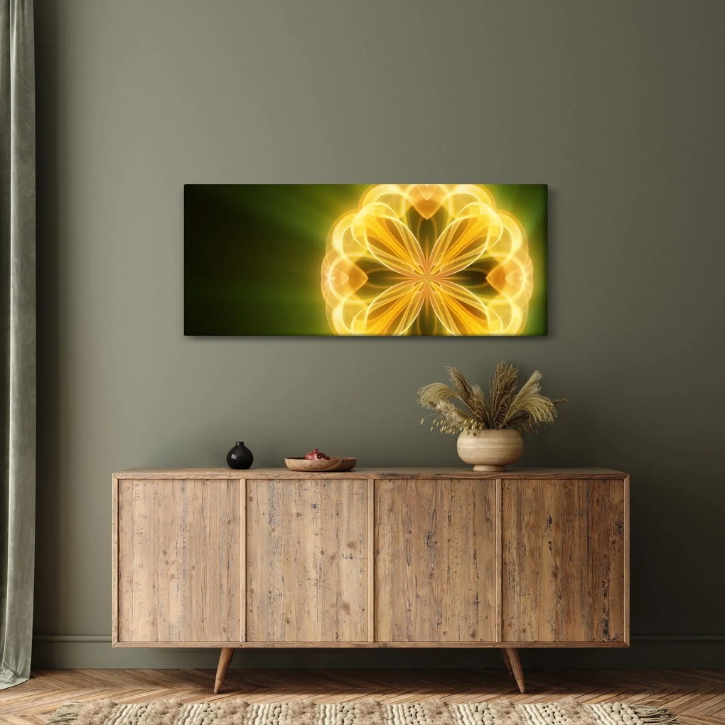 Obraz žltej kvetiny (120x50 cm)