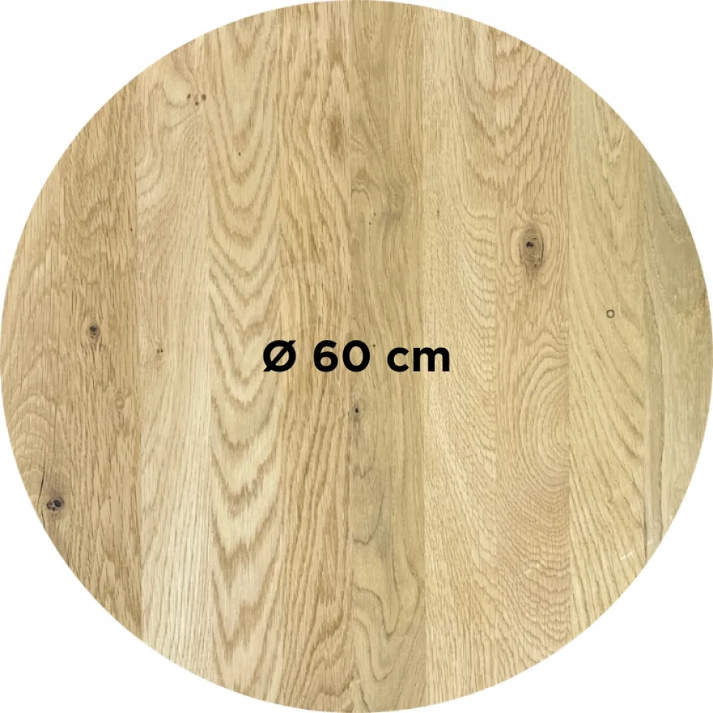 DUBLINO OAK STANDART 25 MM - MASÍVNA STOLOVÁ DOSKA Ø 60 cm