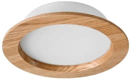 LED Podhľadové svietidlo WOODY SPOT LED/16,5W/230V 4000K dub ø 18,5 cm
