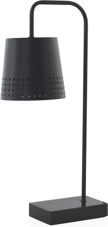 Čierna stolová lampa s mramorovým podstavcom Geese, výška 48 cm
