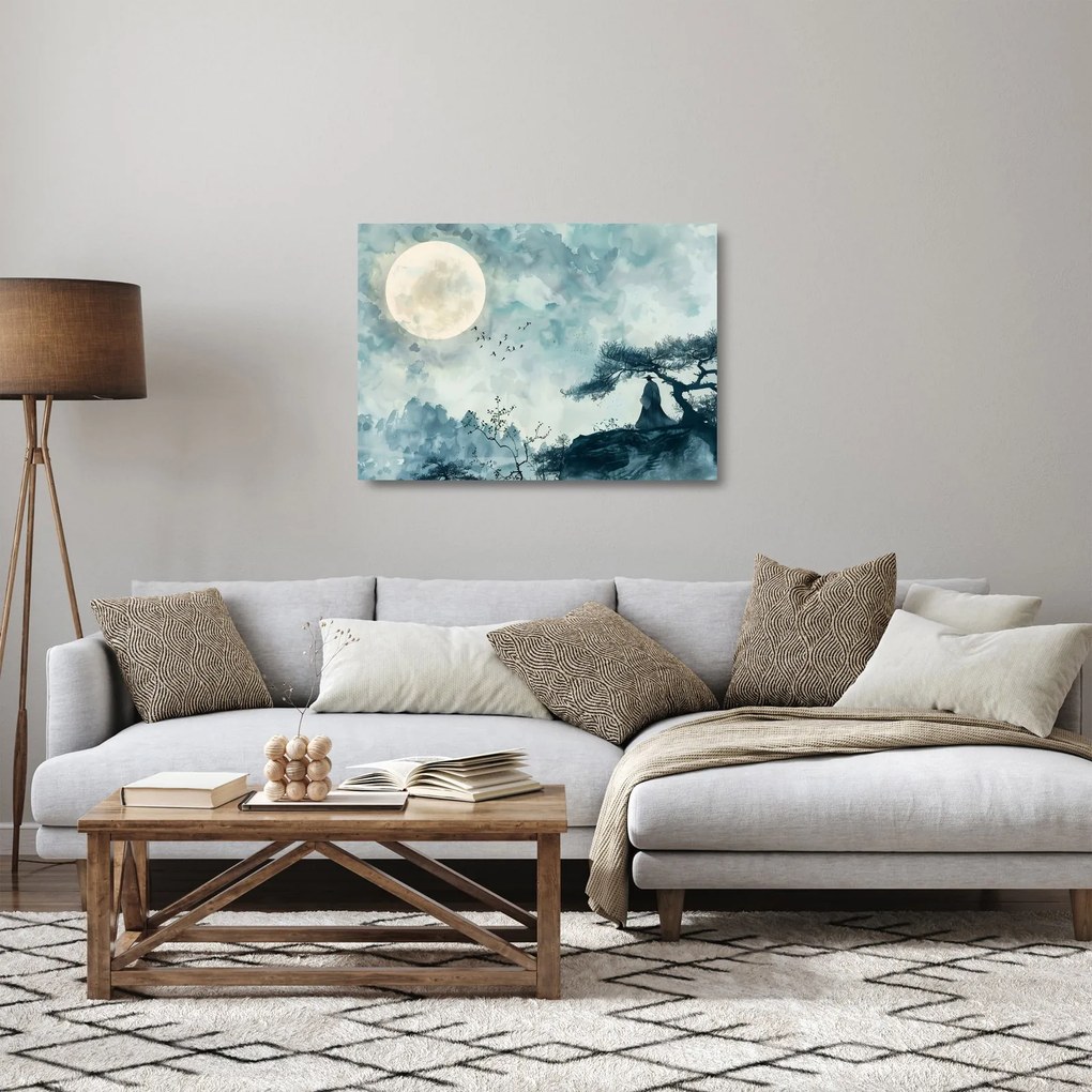 Sklenený obraz - Maľba splnu (70x50 cm)