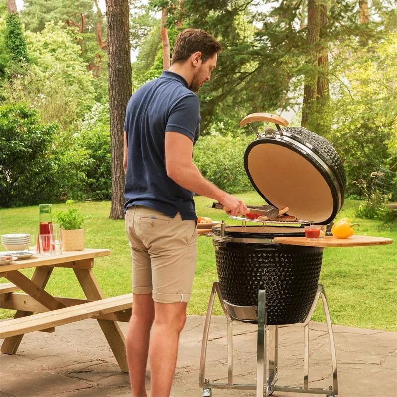 Klarstein Kingsize, kamado gril, keramický, 21", údenie, pomalé pečenie, nehrdzavejúca oceľ