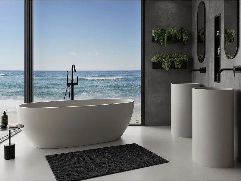 Mexen Torino, voľne stojaca vaňa z konglomerátu 175 x 78 cm, betónová matná, 5905315925305